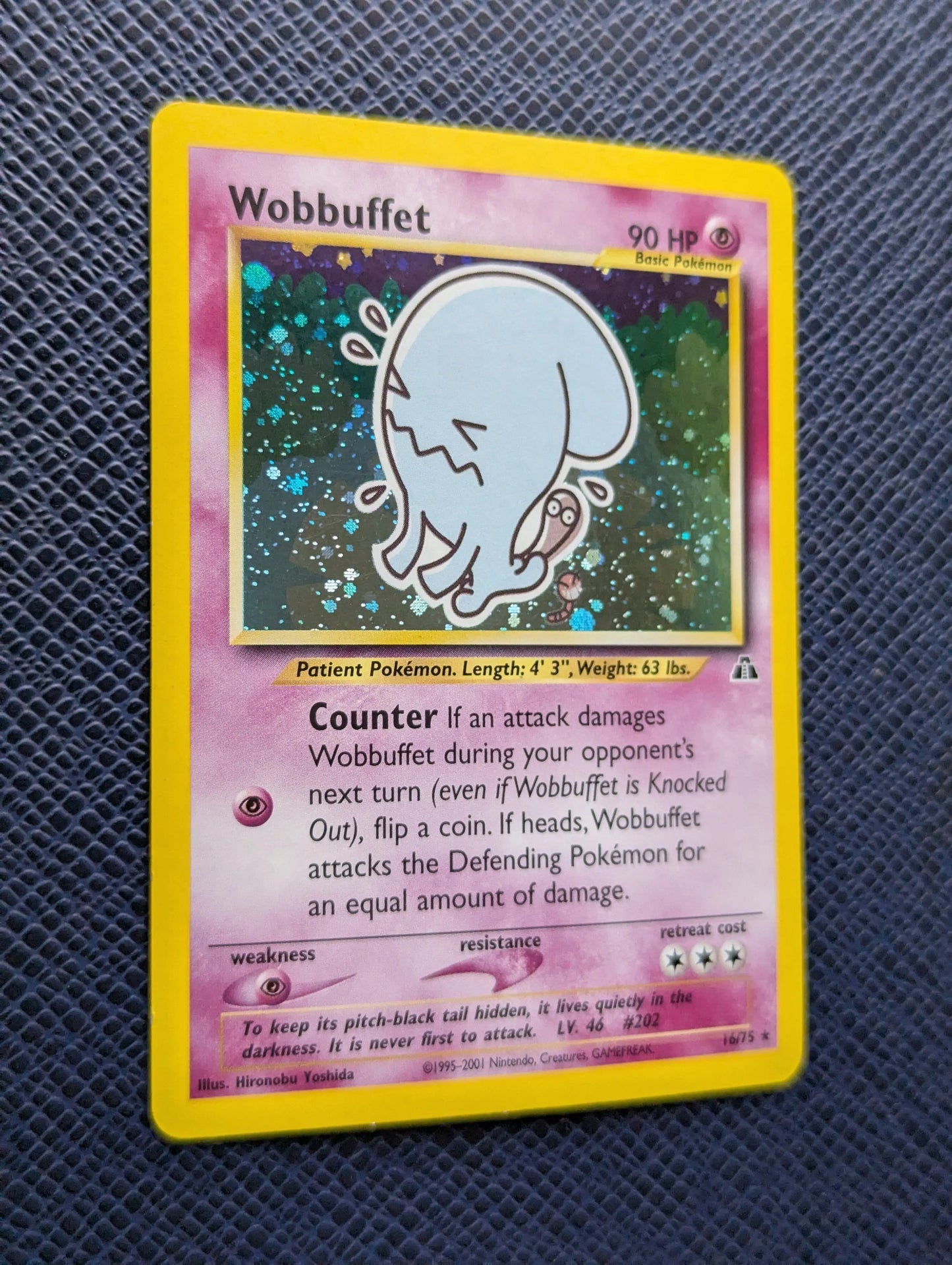 Carta Pokémon Wobbuffet #16/75 Frontal Izquierda