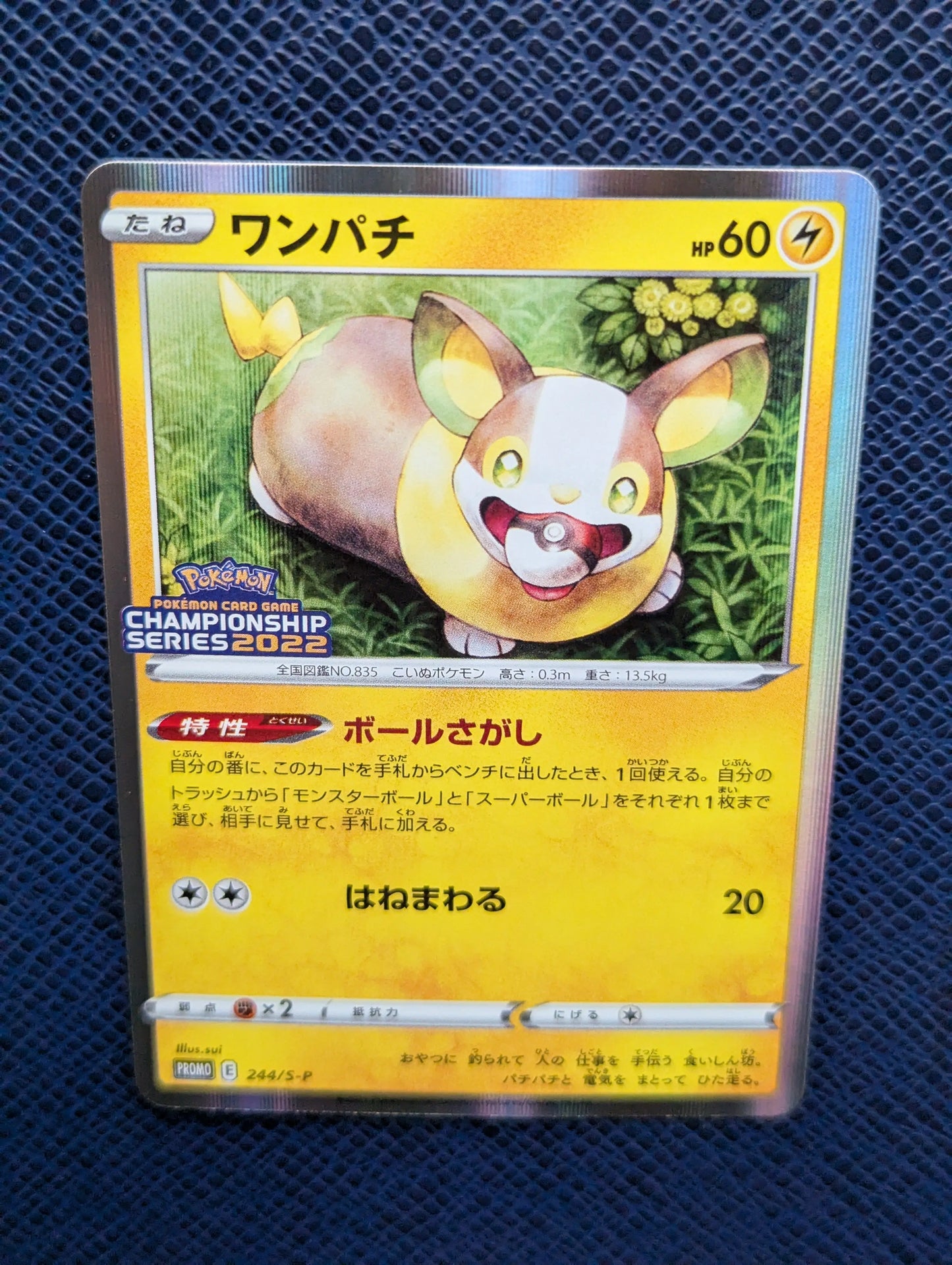 Carta Pokémon Yamper #244/S-P Frontal Superior
