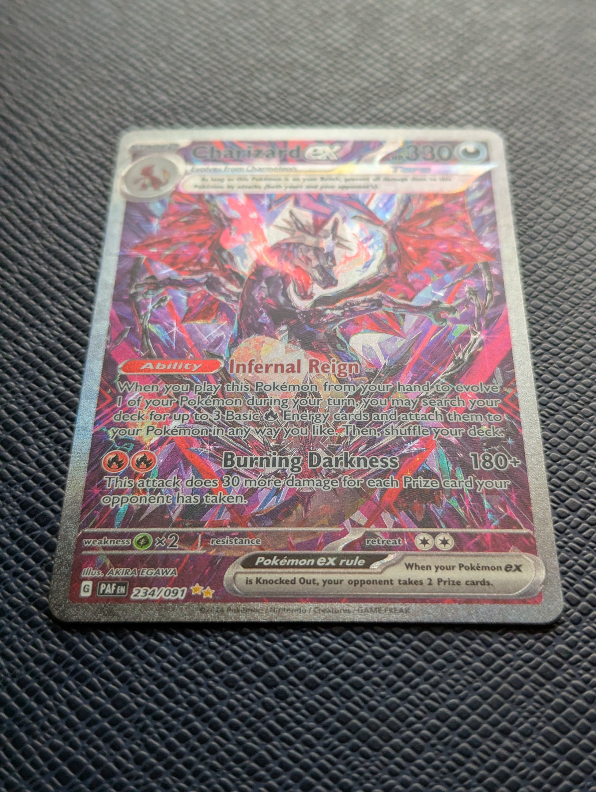 Pokémon Card Charizard ex #234/091 Front Bottom