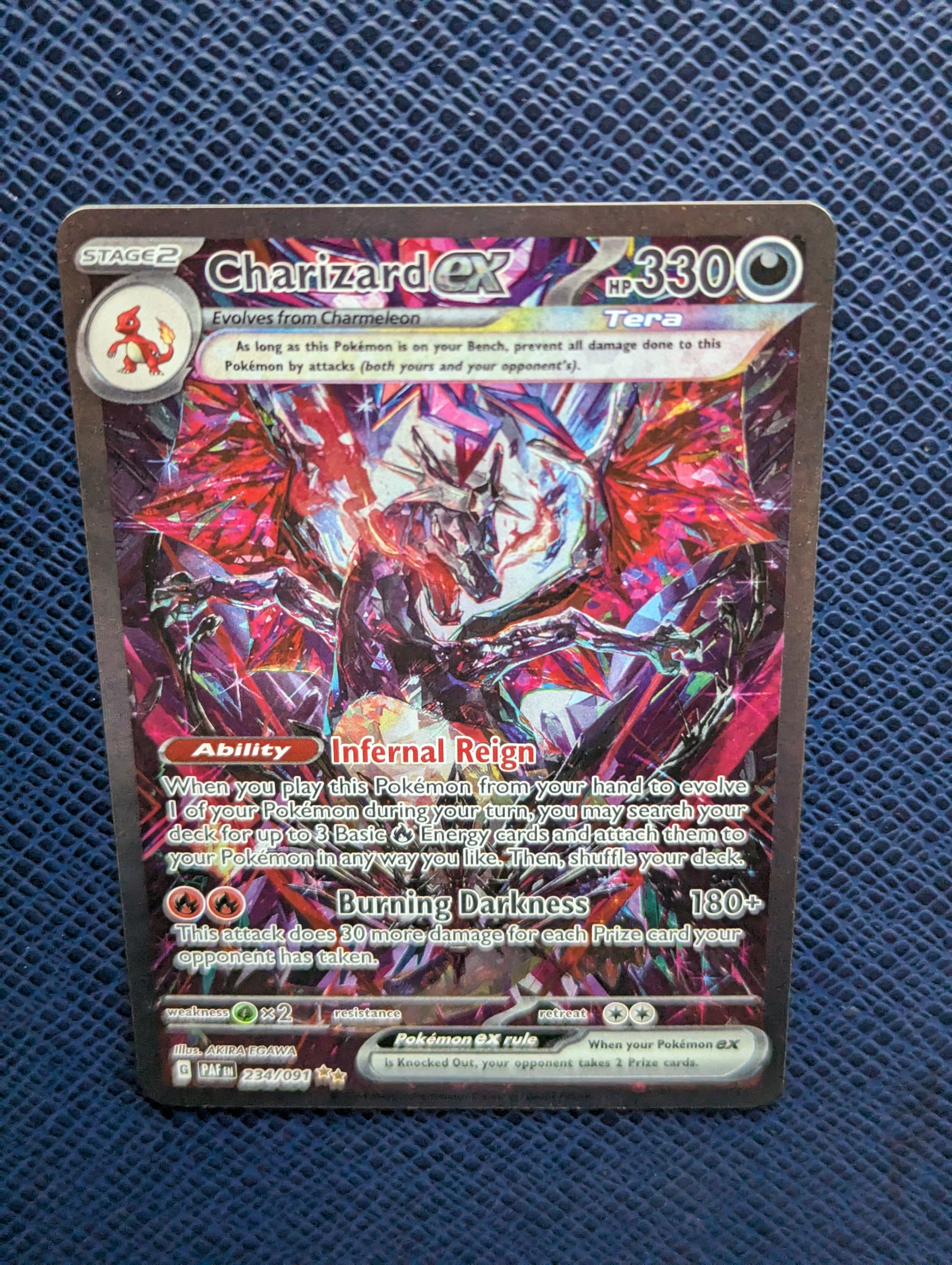 Pokémon Card Charizard ex #234/091 Front Upper