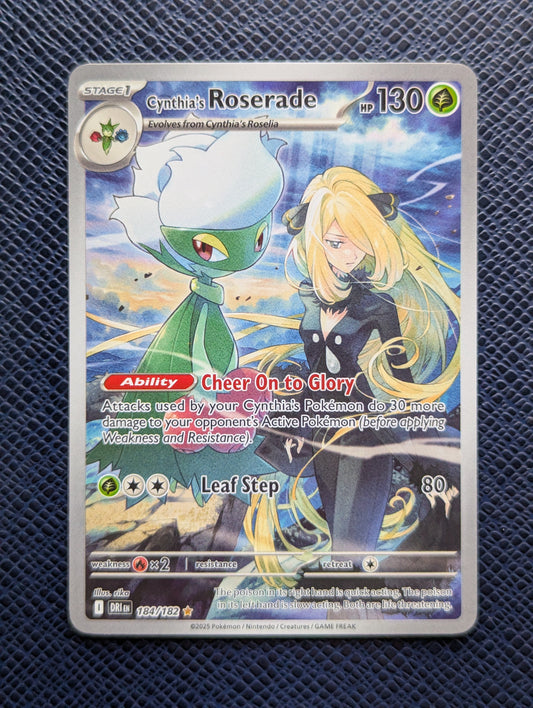 Carta Pokémon Cynthia's Rosserade #184/182 Frontal
