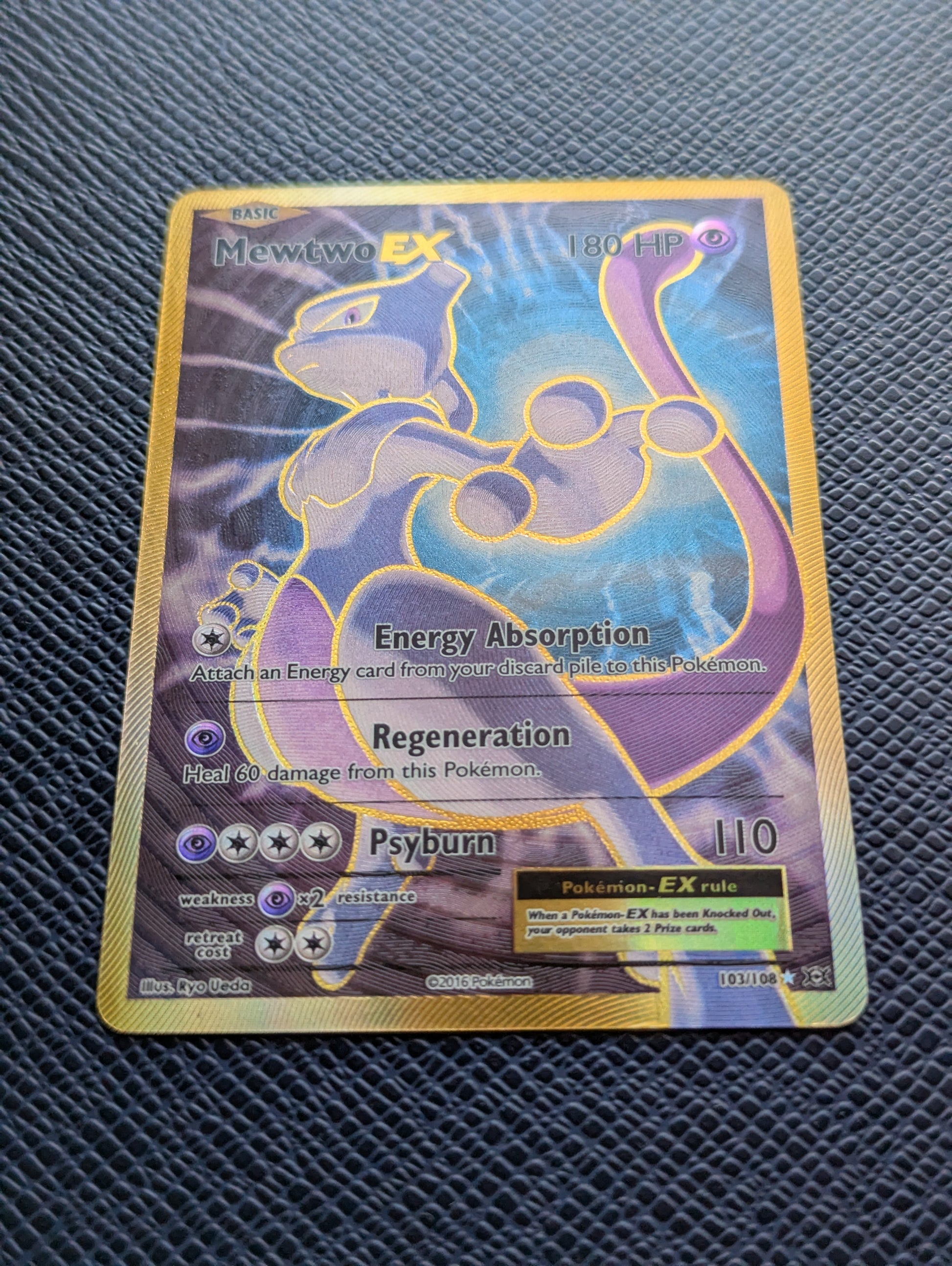 Carta Pokémon Mewtwo EX #103/108 Frontal Inferior
