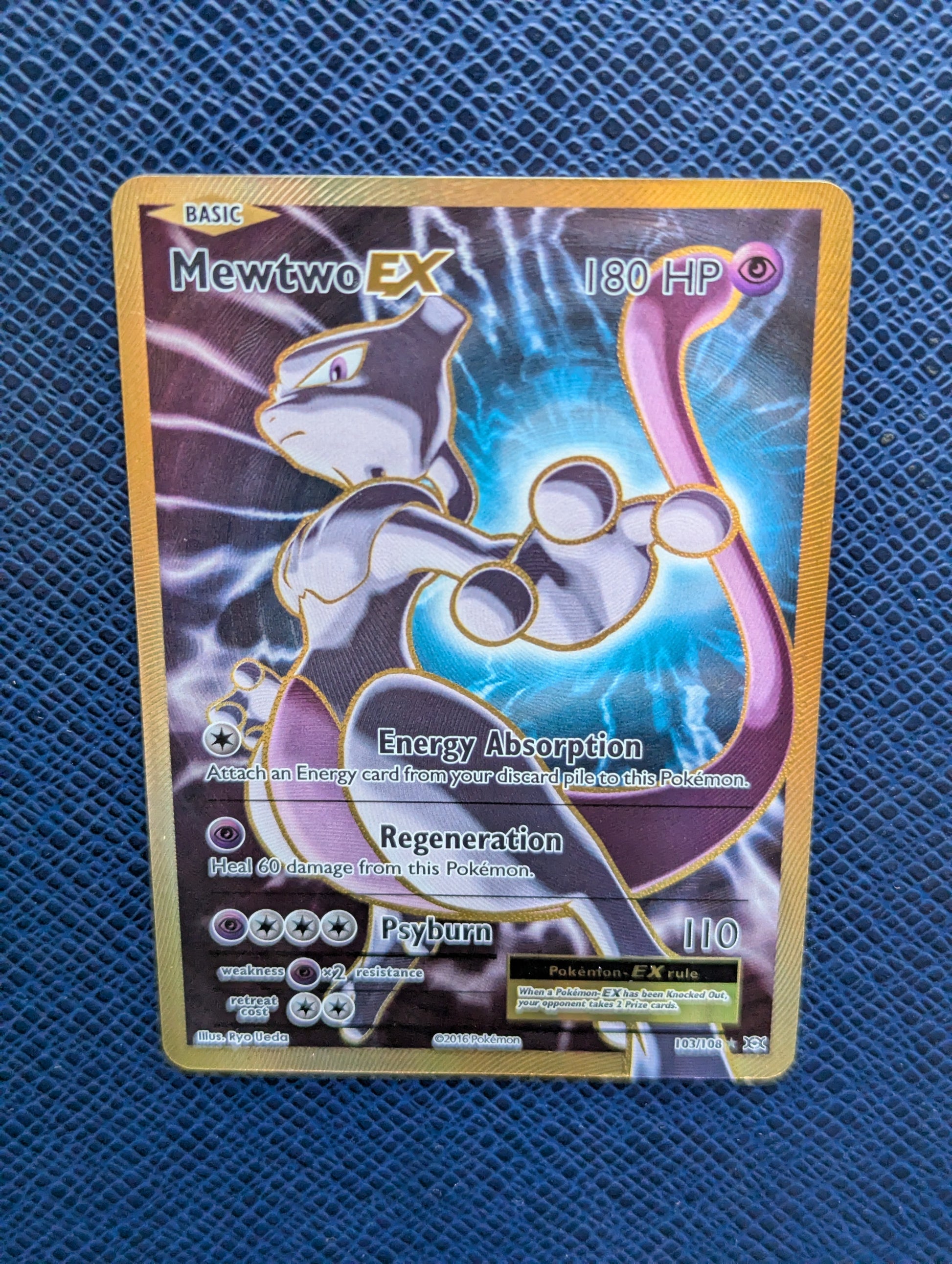 Carta Pokémon Mewtwo EX #103/108 Frontal Superior