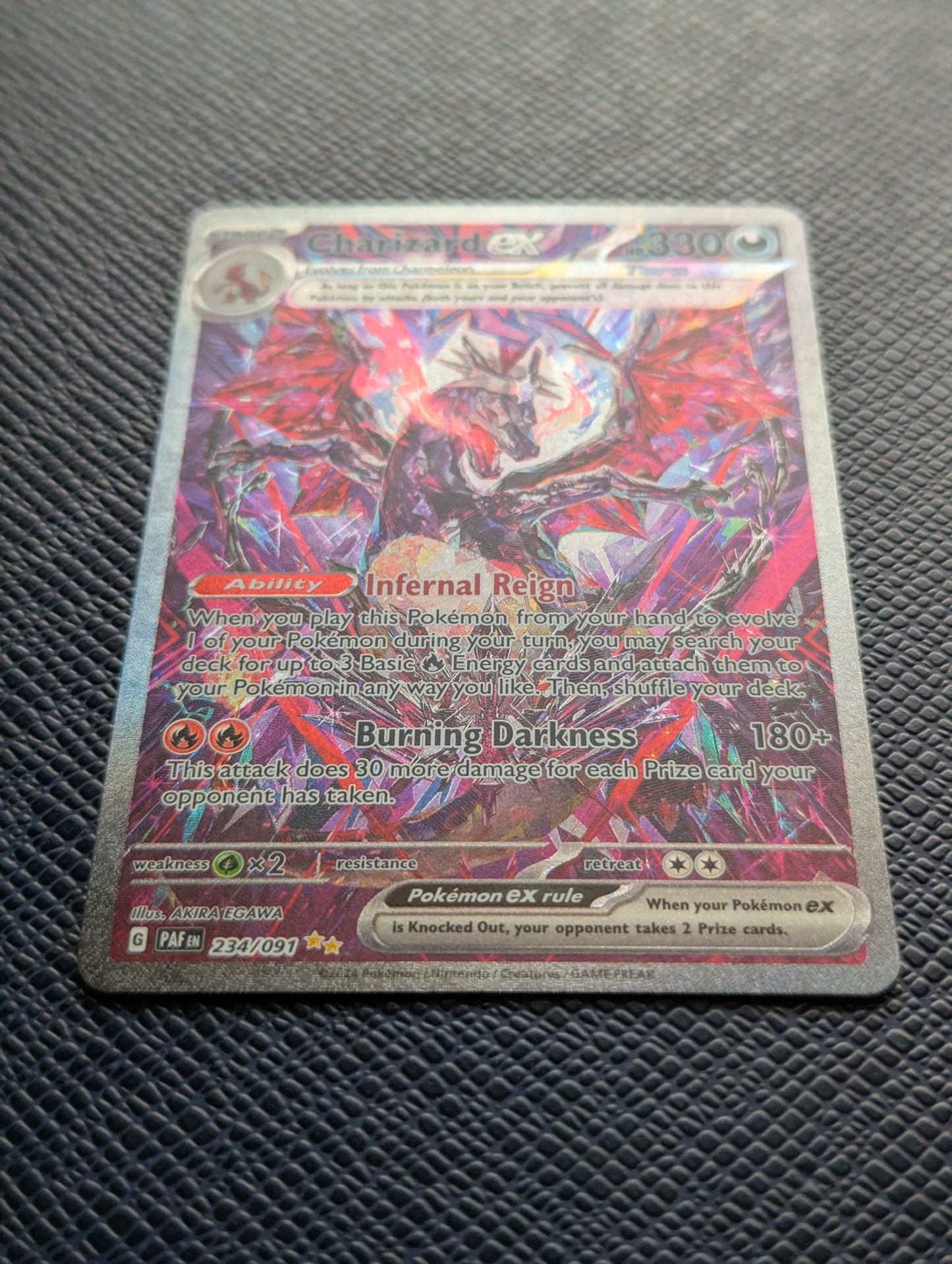 Pokémon Card Charizard ex #234/091 Front Bottom