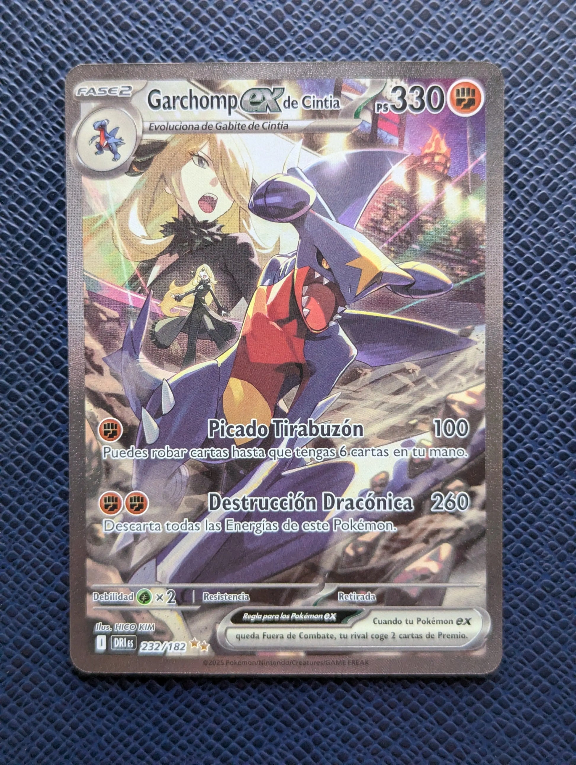 Pokémon Card Cynthia's Garchomp ex #232/182 Front