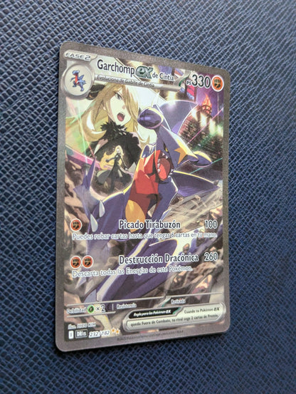 Pokémon Card Cynthia's Garchomp ex #232/182 Front Left