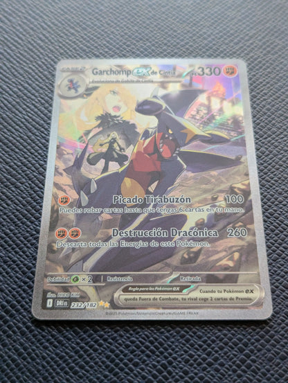 Pokémon Card Cynthia's Garchomp ex #232/182 Front Lower